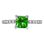 Retro Square Sterling Silver Plating Zircon Rings