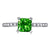 Retro Square Sterling Silver Plating Zircon Rings