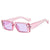 Retro Square Transparent Color Geometric Sunglasses Wholesale