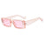 Retro Square Transparent Color Geometric Sunglasses Wholesale