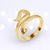 Retro Star Snake Titanium Steel Plating Open Ring 1 Piece