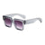 Retro Streetwear Geometric Pc Square Full Frame Women's Sunglasses