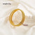 Retro Streetwear Solid Color Stainless Steel Plating 18k Gold Plated Bangle