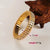 Retro Streetwear Solid Color Stainless Steel Plating Inlay Diamond 18k Gold Plated Bangle