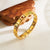 Retro Streetwear Star Moon Stainless Steel Plating 18k Gold Plated Bangle