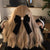 Retro  Style Black Velvet Bow Hairpin Women's Back Head Hair Clip High-grade Spring Clip Headdress