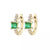 Retro Style Geometric Pendant Copper Inlaid Zircon  Earrings