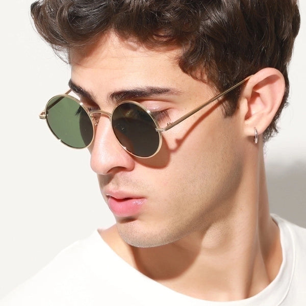 Retro Style New Metal Small Round Frame Sunglasses