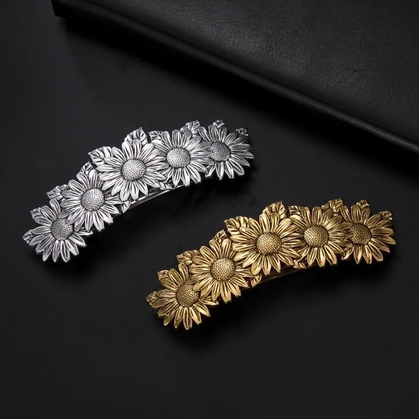 Retro Sunflower Alloy Plating Hair Clip