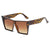 Retro Sweet Color Block Pc Square Full Frame Women's Sunglasses