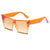 Retro Sweet Color Block Pc Square Full Frame Women's Sunglasses