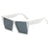 Retro Sweet Color Block Pc Square Full Frame Women's Sunglasses