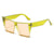 Retro Sweet Color Block Pc Square Full Frame Women's Sunglasses