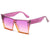 Retro Sweet Color Block Pc Square Full Frame Women's Sunglasses