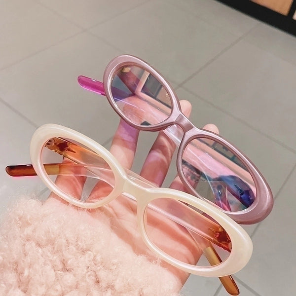 Retro Sweet Solid Color Ac Square Full Frame Women's Sunglasses