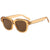 Retro Sweet Solid Color Leopard Ac Square Full Frame Women's Sunglasses