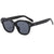 Retro Sweet Solid Color Leopard Ac Square Full Frame Women's Sunglasses