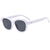 Retro Sweet Solid Color Leopard Ac Square Full Frame Women's Sunglasses