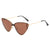 Retro Sweet Triangle Ac Cat Eye Full Frame Women's Sunglasses