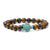 Retro Tortoise Agate Beaded Bracelets 1 Piece