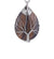 Retro Tree Water Droplets Natural Stone Crystal Charms