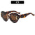 Retro Vacation Beach Leopard Pc Special-Shaped Mirror Full Frame Women's Sunglasses