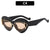 Retro Vacation Beach Leopard Pc Special-Shaped Mirror Full Frame Women's Sunglasses