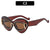 Retro Vacation Beach Leopard Pc Special-Shaped Mirror Full Frame Women's Sunglasses