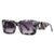 Retro Vacation Color Block Leopard Pc Cat Eye Full Frame Glasses