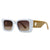 Retro Vacation Color Block Leopard Pc Cat Eye Full Frame Glasses