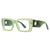 Retro Vacation Color Block Leopard Pc Cat Eye Full Frame Glasses