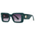 Retro Vacation Color Block Leopard Pc Cat Eye Full Frame Glasses