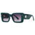 Retro Vacation Color Block Leopard Pc Cat Eye Full Frame Glasses