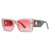 Retro Vacation Color Block Leopard Pc Cat Eye Full Frame Glasses