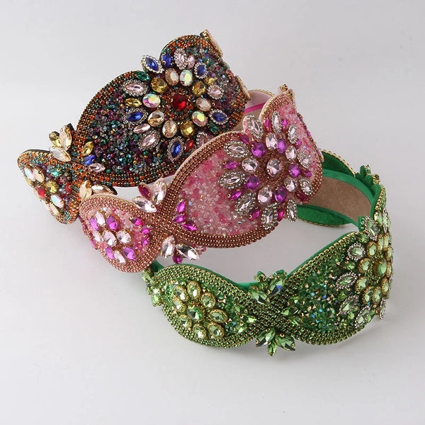 Retro Water Droplets Alloy Inlay Rhinestones Hair Band