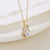 Retro Water Droplets Heart Shape Snowflake Stainless Steel Titanium Steel Plating Inlay Zircon 18k Gold Plated Gold Plated Pendant Necklace