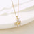 Retro Water Droplets Heart Shape Snowflake Stainless Steel Titanium Steel Plating Inlay Zircon 18k Gold Plated Gold Plated Pendant Necklace