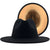 Retro Wool Top Hat Double-sided Blocking Felt Women's Flat-brimmed Jazz Hat