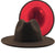 Retro Wool Top Hat Double-sided Blocking Felt Women's Flat-brimmed Jazz Hat