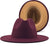 Retro Wool Top Hat Double-sided Blocking Felt Women's Flat-brimmed Jazz Hat