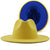 Retro Wool Top Hat Double-sided Blocking Felt Women's Flat-brimmed Jazz Hat