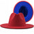 Retro Wool Top Hat Double-sided Blocking Felt Women's Flat-brimmed Jazz Hat