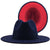 Retro Wool Top Hat Double-sided Blocking Felt Women's Flat-brimmed Jazz Hat