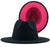 Retro Wool Top Hat Double-sided Blocking Felt Women's Flat-brimmed Jazz Hat