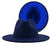 Retro Wool Top Hat Double-sided Blocking Felt Women's Flat-brimmed Jazz Hat