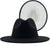 Retro Wool Top Hat Double-sided Blocking Felt Women's Flat-brimmed Jazz Hat