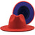 Retro Wool Top Hat Double-sided Blocking Felt Women's Flat-brimmed Jazz Hat