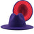 Retro Wool Top Hat Double-sided Blocking Felt Women's Flat-brimmed Jazz Hat