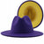 Retro Wool Top Hat Double-sided Blocking Felt Women's Flat-brimmed Jazz Hat