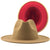 Retro Wool Top Hat Double-sided Blocking Felt Women's Flat-brimmed Jazz Hat